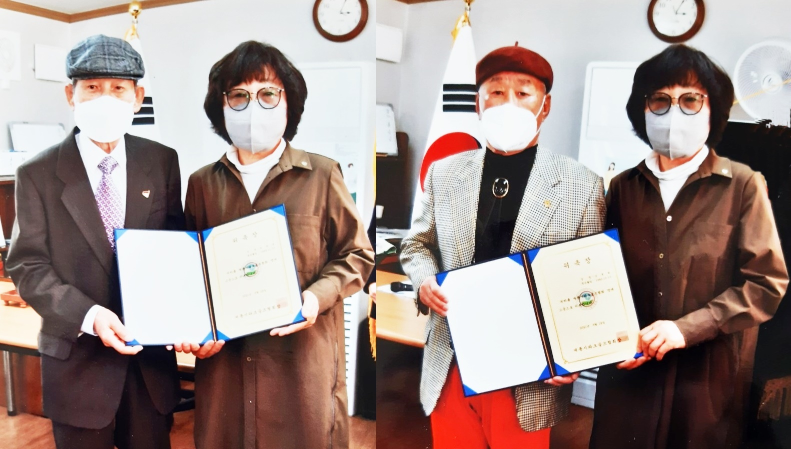 명예고문으로 위촉된 박종훈 씨(왼쪽)와 강동희 씨(오른쪽)